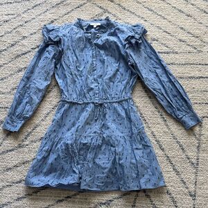 Joie Blue Ruffled Dress S